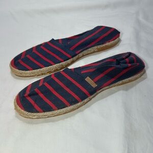 French Striped Espadrille Flats NEW - Sz 42